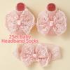 2Set Lace Bow Princess Infant Headwear Korean Style Baby Floor Sock Elastic Hair Band Boy Girl
