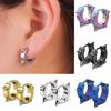 Unisex Gothic Fashion Rivet Stainless Steel Spike Hoop Earrings Stud Earring Jewelry Accessories