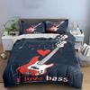 Red bass guitar design. Bedding sets Duvet cover sets Duvet covers Pillowcases(1 * Duvet Cover 2 * Pillowcases without duvet insert)