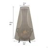 Chiminea Caps Fire Pit Cover Porch with Drawstring Dustproof Oxford Fabric Lawn Outdoor Waterproof