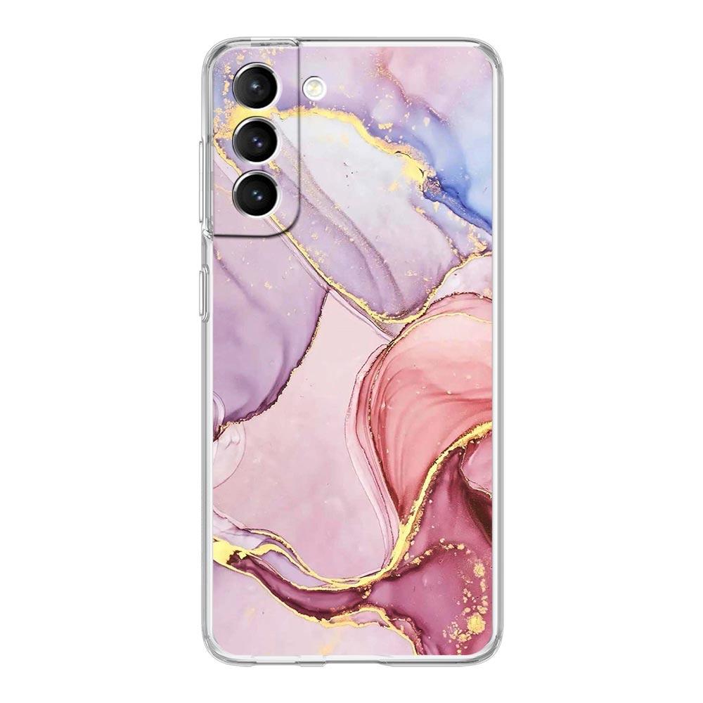 Модный Чехол для Телефона с Мраморным Рисунком для Samsung Galaxy S21 Plus S20 FE S22 Ultra 5G S10E S10 S9 S8 Note 20 10 Lite Прозрачная Защитная Крышка