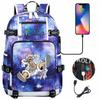 Luffy Print USB Teen Student Backpack Lightweight Large Capacity Travel Double Shoulder Bag Anti-Water School Bag for Boys Girls