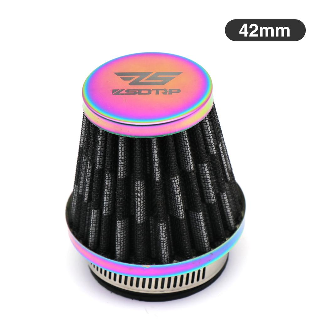 ZSDTRP Colorful Air Filter 35/38/42/45/50/55/58mm Motorcycle Air Filter Intake Pipe for 50cc 110cc 125cc 250cc ATV Dirt Bike