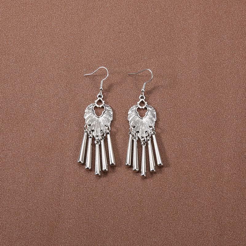 Серьги-кисточки в китайском дворцовом стиле в стиле ретро: Этнические тибетские серебряные украшения Ханфу