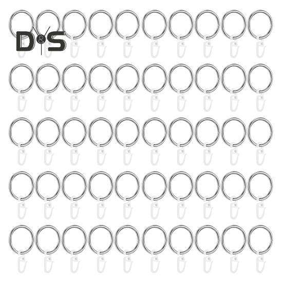 50 шт. кольца для занавесок для душа, высокопрочные полированные, без деформации, антикоррозийный сплав, плавное скольжение, надежно расположенная занавеска для ванной комнаты