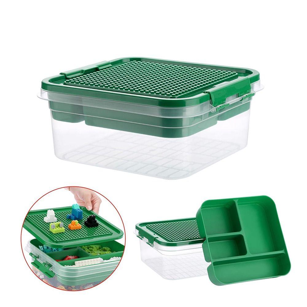 Dustproof Children's Toy Organizer Stackable Particle Holder Building Blocks Storage Box Household