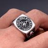Vintage Knights Templar Freemason Stainless Steel Skull Ring Mens Masonic Freemasonry Biker Jewelry Gift for Man