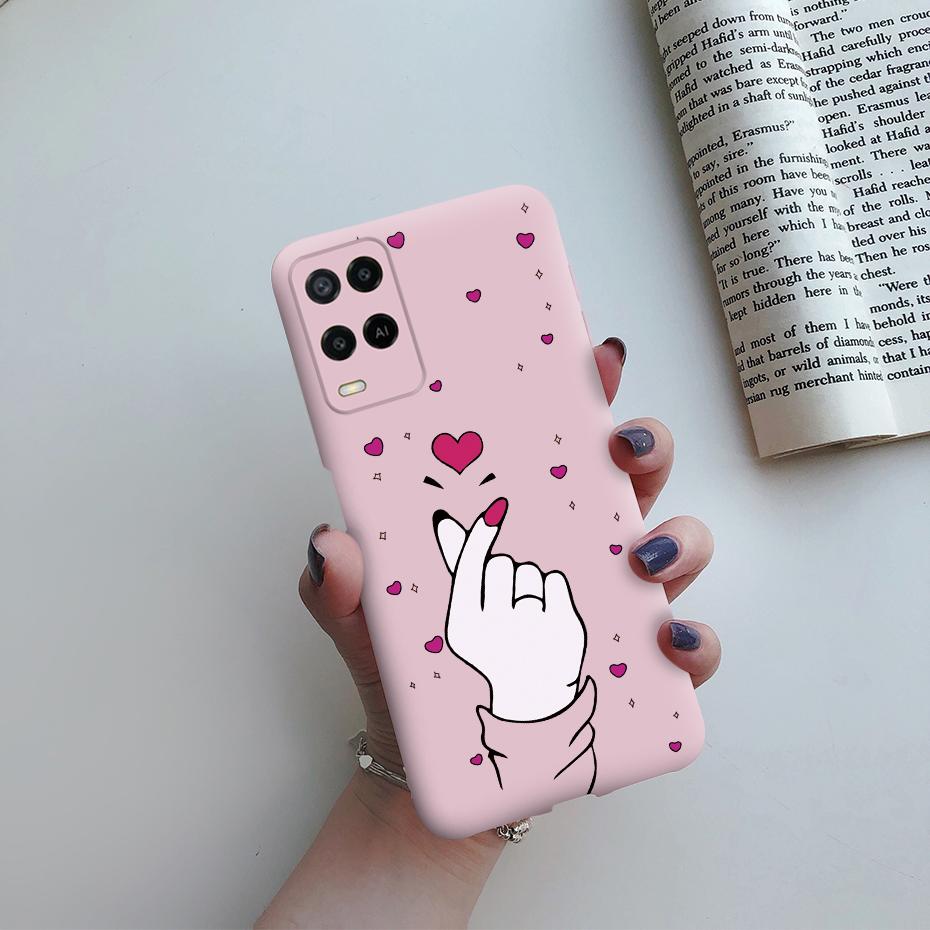 For Oppo A54 Case CPH2239 Soft Silicone Shockproof Cute Painted Cover For Oppo A54 OppoA54 A 54 6.1" Phone Cases Fundas Bumper