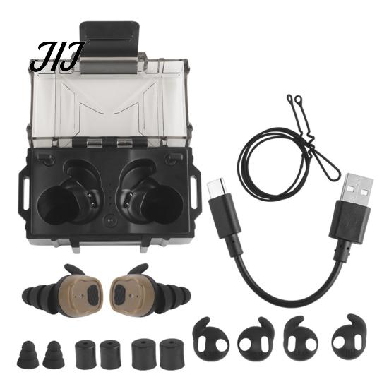 Hunting Gear for Men Women Shoot Ear Protection Earplugs, Bluetooth-compatible Electronic Hearing Earbuds, NRR 26dB Sound Amplification Earplugs