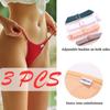 Регулируемые хлопковые трусики, 3 шт./компл., женские сексуальные трусы с Т-образной спинкой, удобные стринги для девочек, нижнее белье, женское бикини