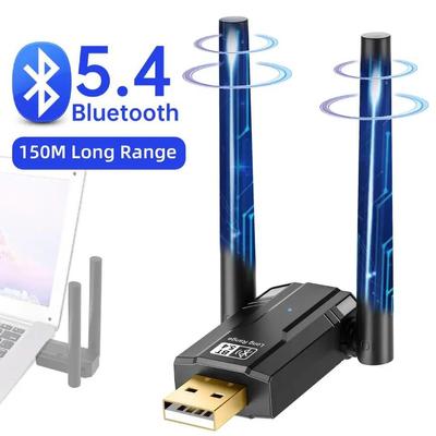 150M USB Bluetooth 5.4 адаптер для ПК динамик беспроводной мыши клавиатура беспроводной аудио приемник передатчик драйвер бесплатно для Win8.1/10/11