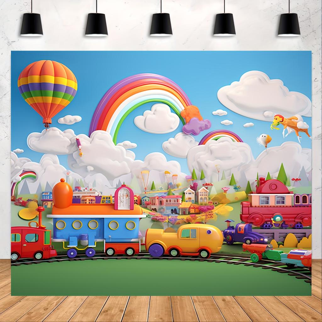 Train party Background Banner Decoration Party supplies Train birthday party gift supplies
