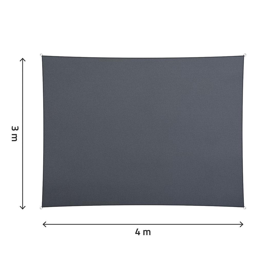Rectangular Shade Sail 3X4M Plonos Pl-885 Gray