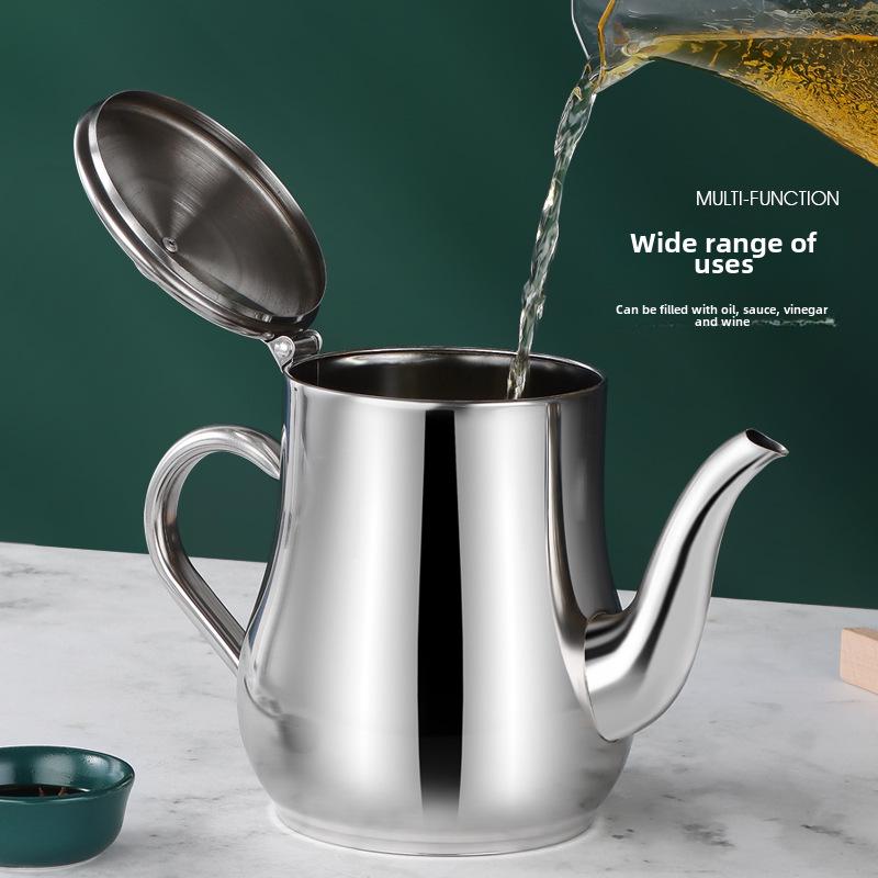 Stainless Steel Multi-Purpose Oil & Vinegar Pot with Spout and Filter