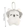 Cartoon Sad Cat Doll Keychain Funny Key Ring Cute Earphones Cat Pendant  Friendship