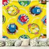 Cute M&M Wall Tapestry Aesthetic Wall Hanging Printed Fabric Blanket Decorative Tapestries for Bedroom Living Room Home Decor