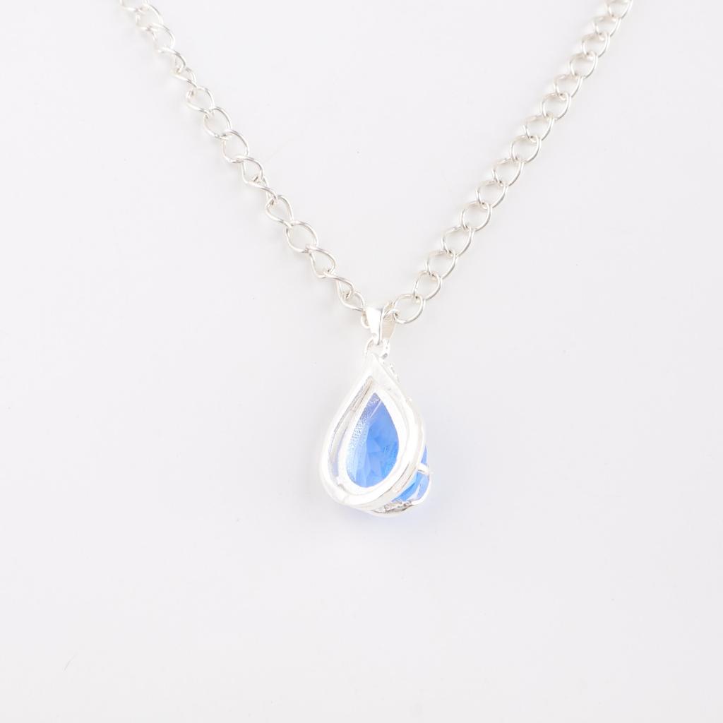 Натуральный камень Танзанит Циркон Подвеска 925 Проба Серебро Ювелирные изделия Женский подарок CZP-7-18