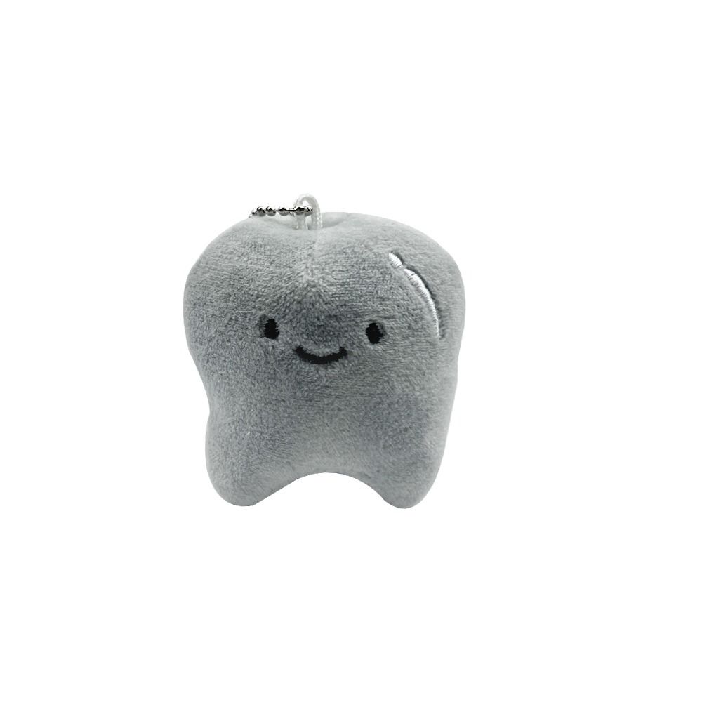 Cute Soft Teeth Plush Keychain Cartoon Plush Stuffed Care for Teeth Pendant Toothbrush Care for Teeth Unisex
