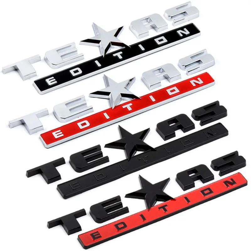 3D ABS Car TEXAS EDITION Logo Decals Emblem Badge Sticker For Jeep Wrangler Compass Grand Cherokee Car Front Back Trunk Styling re1