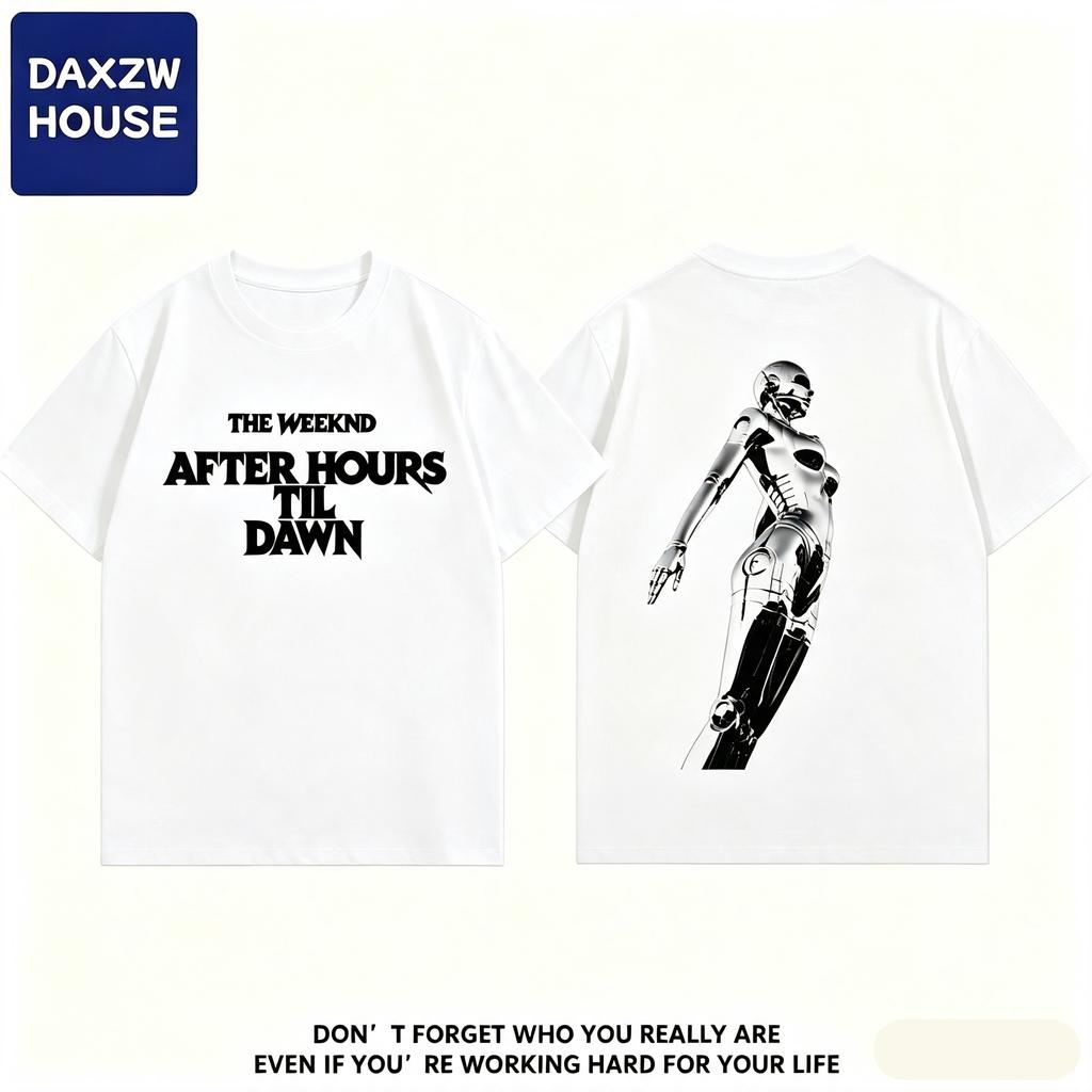The Weeknd After Hours Til Dawn Tour 2026 Графические футболки Харадзюку Хип-хоп Футболка с коротким рукавом Унисекс Модная Повседневная футболка