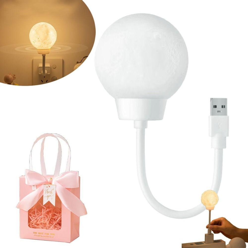 Can Be Timed Smart Moon Lamp Voice Control Bedside Lamp Fashion Night Light