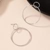Korean Geometric Circle Earrings - Women's Trendy Minimalist Style, Versatile Round Studs
