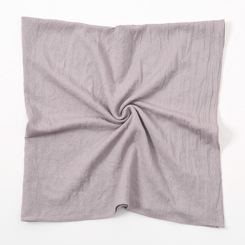 Тонкие мягкие квадратные платки 90*90 см для женщин, простые однотонные хлопково-льняные головные платки, мусульманские женские хиджабы, аксессуары для сумки