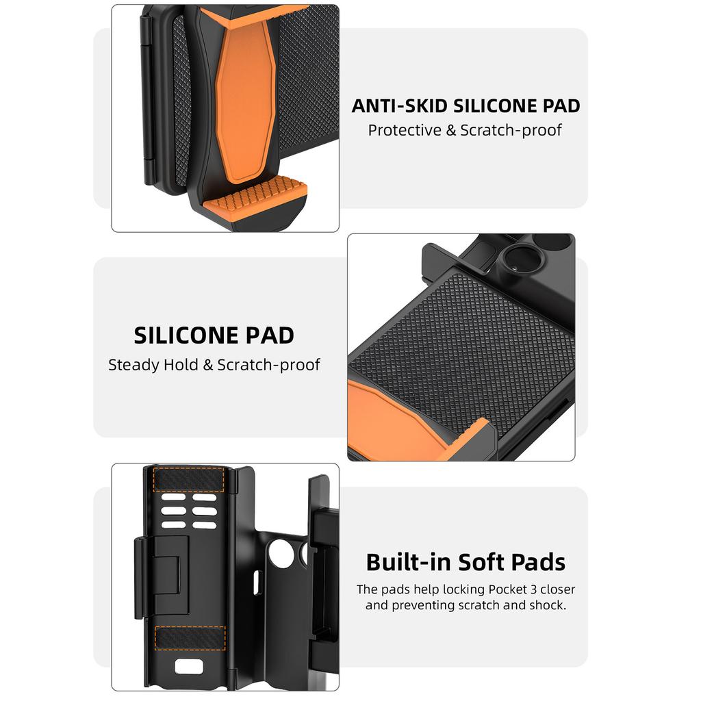 Адаптер расширения из алюминиевого сплава, головка-сковородка, кронштейн фиксированной рамки для камеры для стабилизатора DJI OSMO Pocket 3, аксессуар