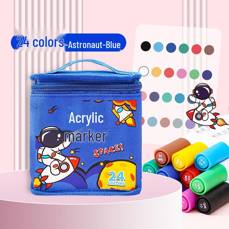 60-Color Acrylic Brush Markers Set - Opaque, Layerable, Waterproof, DIY Graffiti Pens for Kids