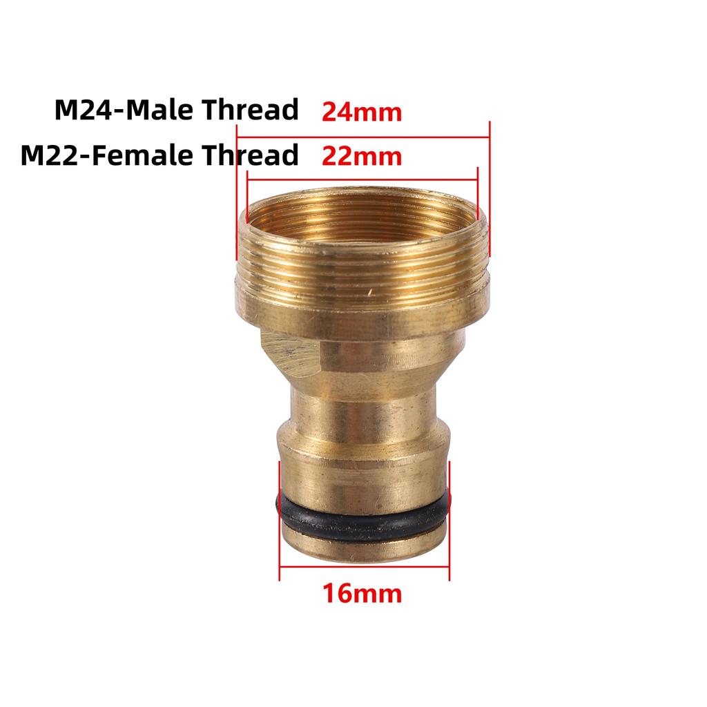 Адаптер для водопроводного крана 1/2'' 3/4'' на резьбу M18 M22 M24 Соединитель-муфта для крана Фитинг-соединение для полива сада
