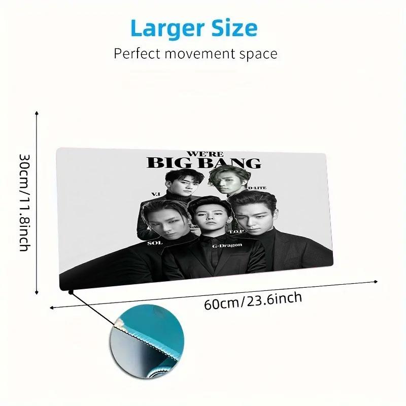 BIGBANG Large Size Mouse Pad Large Gaming Table Cushion Non-slip Laptop Tablet Big Mousepad XXL Mat Mini PC Playmat With Lock edge