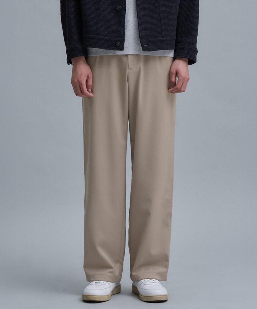 SHIFT.G Wool Blended Semi Wide Slacks Beige