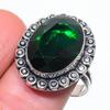 Кольцо из серебра 925 пробы с хромдиопсидом ручной работы, размер 9 G0G53