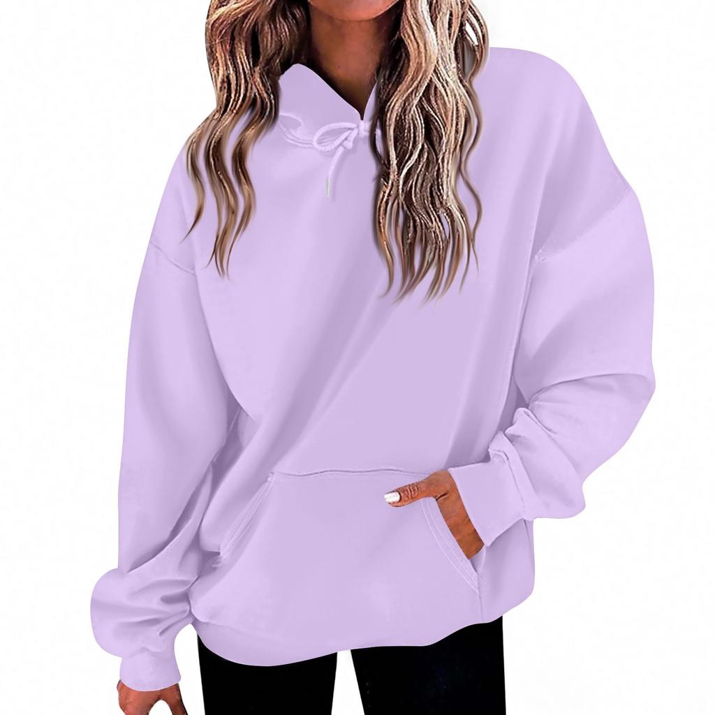 Женская Мода Повседневная Толстовка Длинный Рукав Однотонный Топ