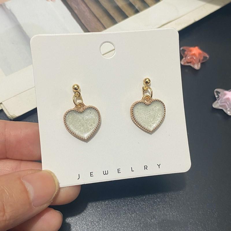 Jewelry Set for Girl Women Cute Romantic Love Heart Necklace Earrings Set Fashion Neck Jewelry