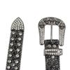 Европейский и американский ремень с инкрустацией стразами в виде темного черепа, высококачественная пряжка-штифт, полностью усыпанный бриллиантами и пайетками, хип-хоп украшение, ремень для ночного клуба, женский