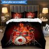 3PCS Drum Kit Display Bedding Set,Including 1pc Duvet Cover And 2pcs Pillowcases Perfect for Bedroom, Dormitory, Fan Christmas gift