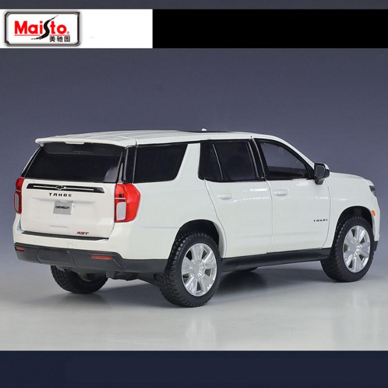 Maisto 1:24 2021 Chevrolet Tahoe SUV Alloy Car Model Diecast Metal Off-road Vehicles Car Model High Simulation Children Toy Gift