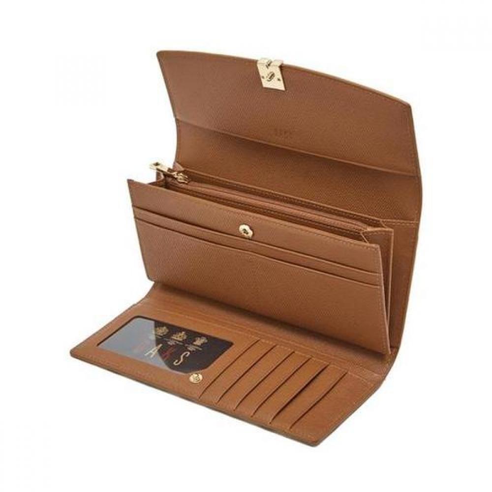 Daks Long Wallet Dd Logo Brown Check Color Blocking Dcwa4e421w2