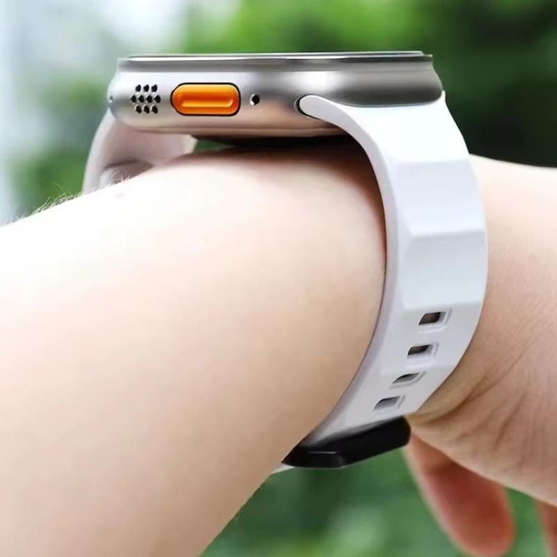 Мягкий силиконовый ремешок для Apple Watch Ultra 3/2 49 мм 46 мм 45 мм 44 мм 42 мм 40 41 мм Спортивный браслет iWatch Серия 11 10 9 8 7 5 SE 3