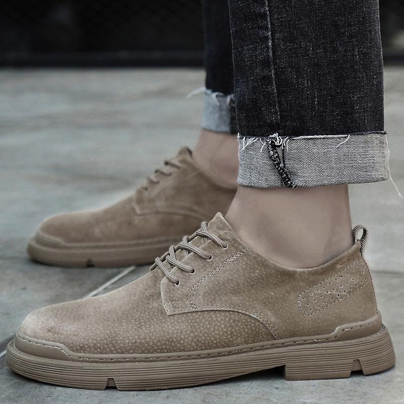 Новые повседневные туфли из натуральной кожи, мужские замшевые оксфорды, мужские дышащие туфли на плоской подошве, горячая распродажа, мокасины, мужские туфли Zapatillas Hombre