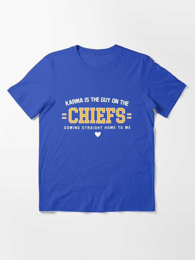 Карма — это парень из команды Chiefs 2023 Базовая футболка