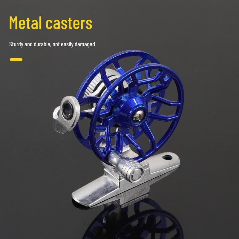 Полностью металлическая катушка для ловли нахлыстом, на блесну, на спиннинг и на поплавочную удочку с передним фрикционом и зажимом для живой наживки