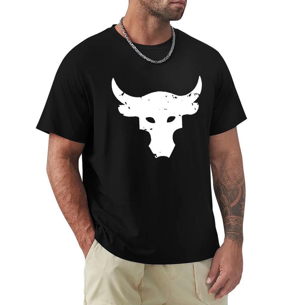 Dwayne Johnson Brahma Bull Tattoo Black T Shirt Cartoon T Shirt Men Unisex New Fashion Tshirt Free Shipping Funny Tops