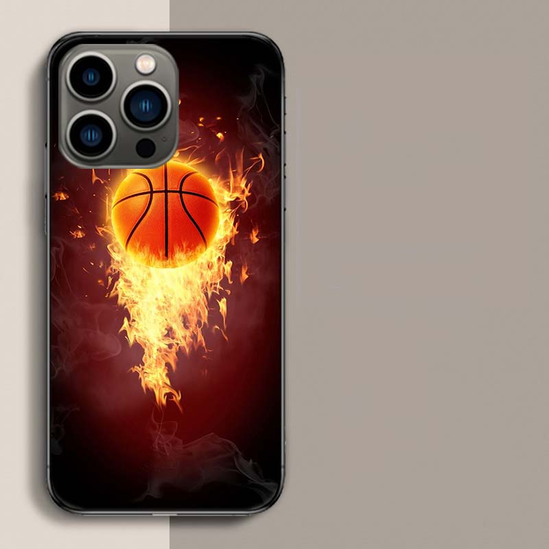 Чехол для телефона с баскетбольным мячом для iPhone 17 Air 15 Pro 14 Plus 16 Pro Max 17E 16E 12 13 Mini 11 Чехол Милый Fundas