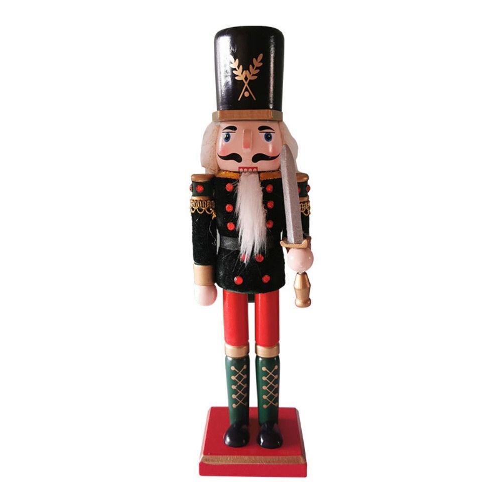 Vintage Soldier Doll Handicraft Handcraft Figurine Christmas Nutcracker Ornament Home