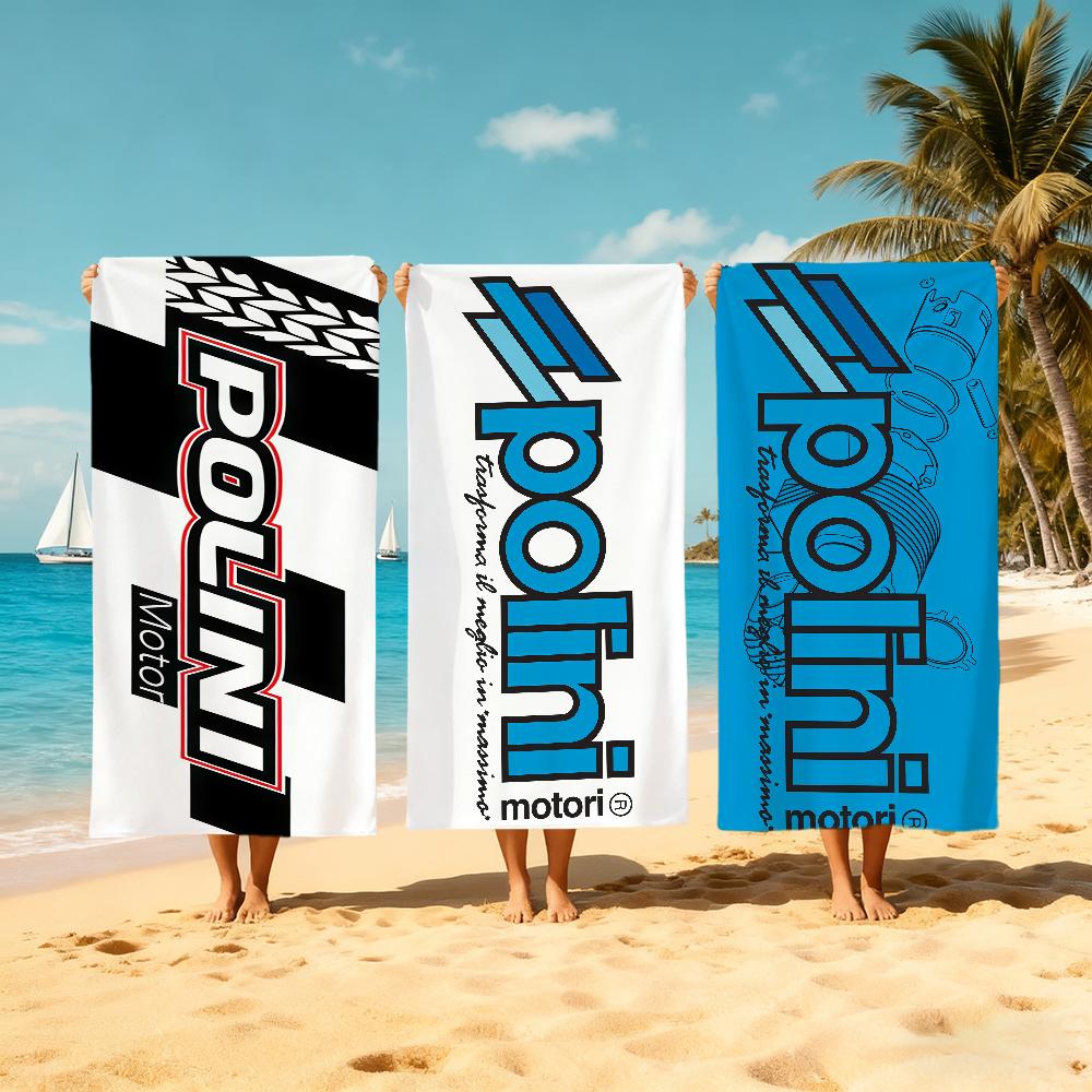 P-Polini-I LOGO luxury Towel Large Quick-Drying Microfiber soft Beach Towel for Travel Fitness Sauna Bathing Camping