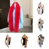 Faux Fur Scarf Solid Color Thickened Warm Fabric Long Scarf Windproof Cold-Resistant Cozy Neckwear Winter Outdoor Wrap