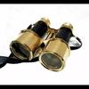 Бинокль из морской кожи черного цвета с кожаным футляром