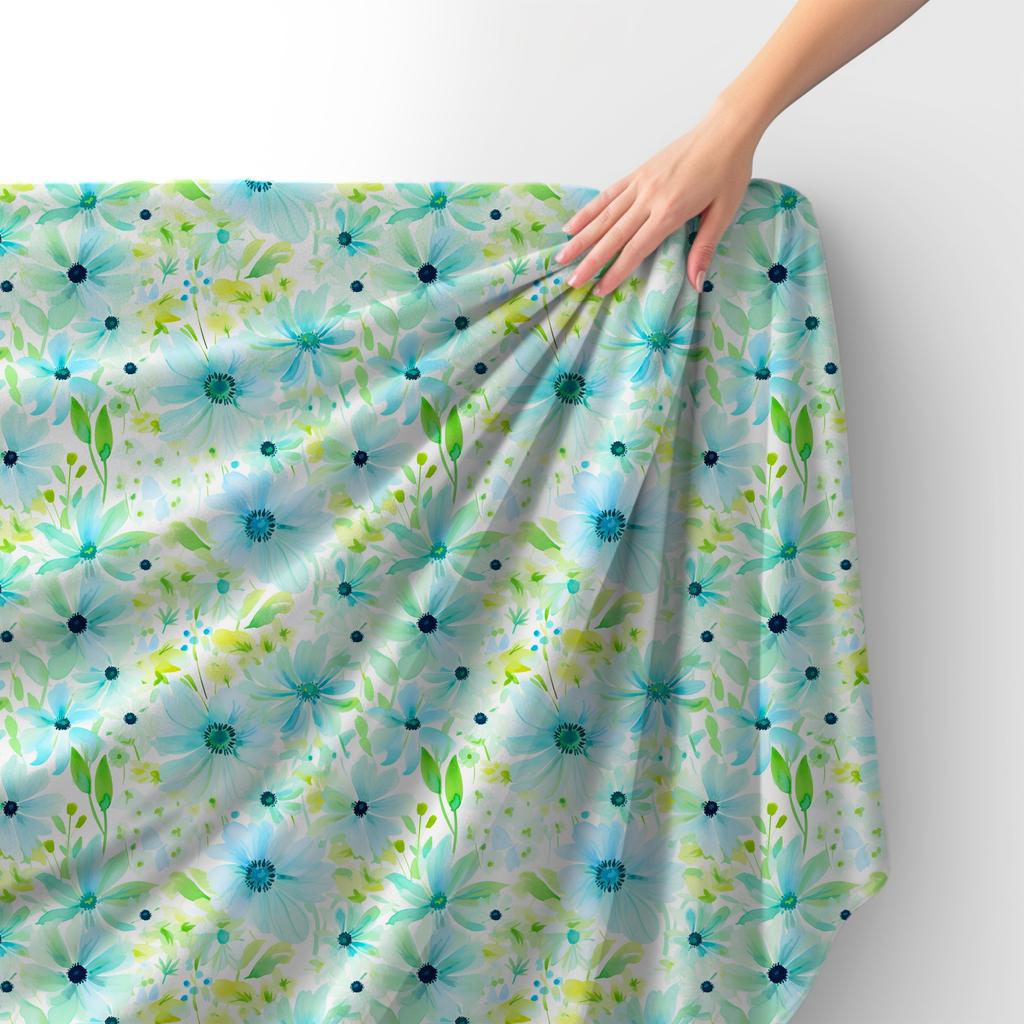 Royal Samt Stoff Polyester Zum Nähen - Motiv Blumen - Rdx2240